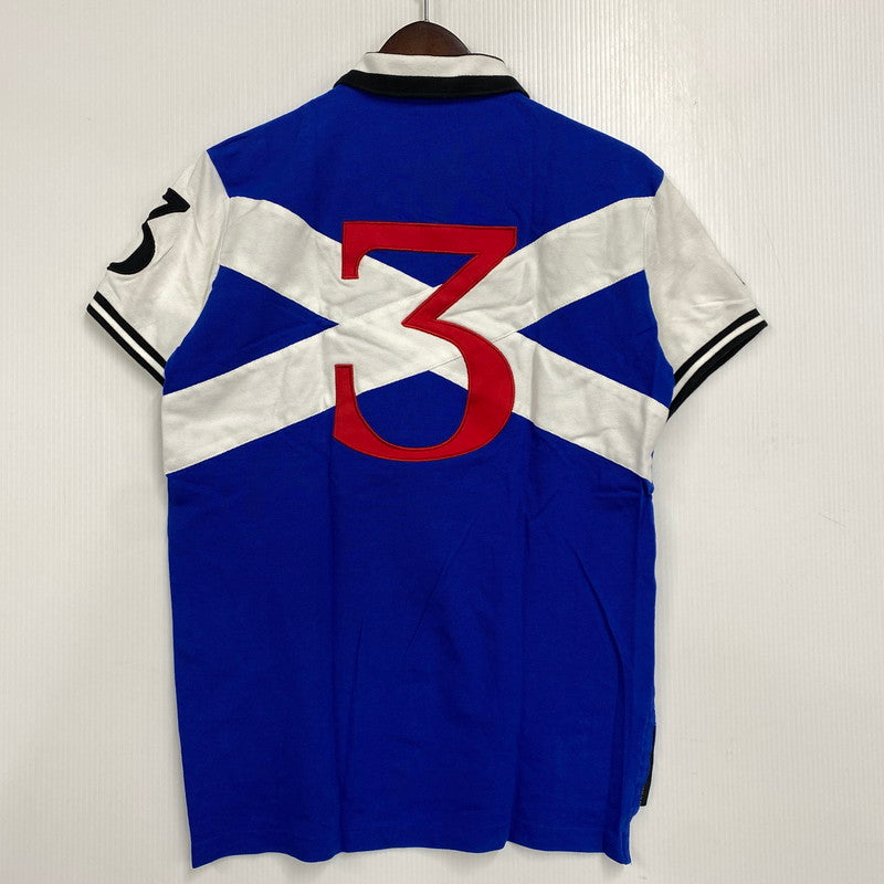 【中古品】【メンズ】 POLO RALPH LAUREN ポロ・ラルフローレン BLACKWATCH POLO TEAM POLO SHIRT ブラックウォッチ ポロチーム ポロシャツ 半袖 147-261024-ms-22-izu サイズ：S カラー：ブルー 万代Net店