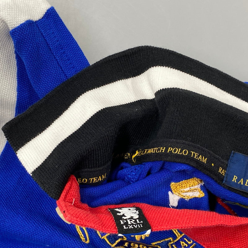 【中古品】【メンズ】 POLO RALPH LAUREN ポロ・ラルフローレン BLACKWATCH POLO TEAM POLO SHIRT ブラックウォッチ ポロチーム ポロシャツ 半袖 147-261024-ms-22-izu サイズ：S カラー：ブルー 万代Net店