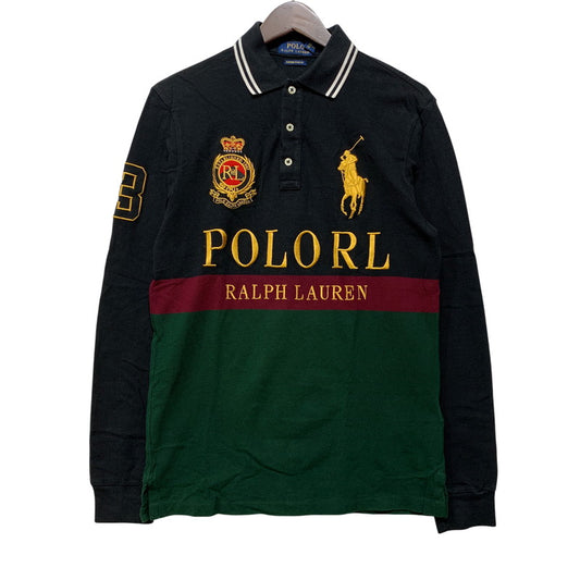 【中古品】【メンズ】 POLO RALPH LAUREN ポロ ラルフローレン BIG PONY LS POLO SHIRT ビッグ ポニー ロングスリーブ ポロ シャツ トップス 長袖 147-261019-cs-07-izu サイズ：S カラー：ブラック 万代Net店
