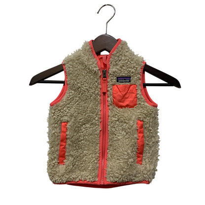 【中古品】【キッズ】 PATAGONIA パタゴニア 61035FA16 BABY RETRO-X VEST ベビー レトロX ベスト アウター 173-261026-yn-12-izu サイズ：12-18M カラー：ベージュ/ピンク 万代Net店