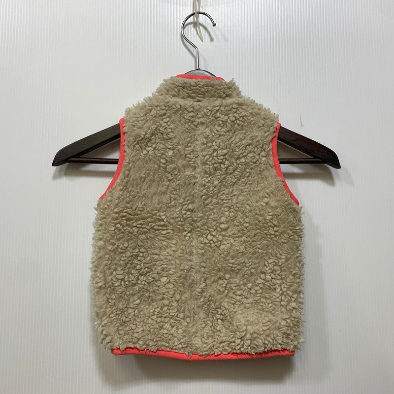 【中古品】【キッズ】 PATAGONIA パタゴニア 61035FA16 BABY RETRO-X VEST ベビー レトロX ベスト アウター 173-261026-yn-12-izu サイズ：12-18M カラー：ベージュ/ピンク 万代Net店
