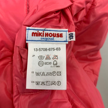 【中古品】【キッズ】 MIKI HOUSE ミキハウス 13-5708-675-63 中綿 VEST ベスト アウター 173-261026-yn-11-izu サイズ：130 カラー：ピンク 万代Net店