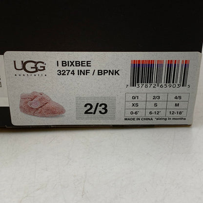 【中古美品】【キッズ】 UGG アグ 3274 INF I BIXBEE　ビックスビー　シューズ 173-261026-yn-13-izu サイズ：11cm カラー：ピンク 万代Net店
