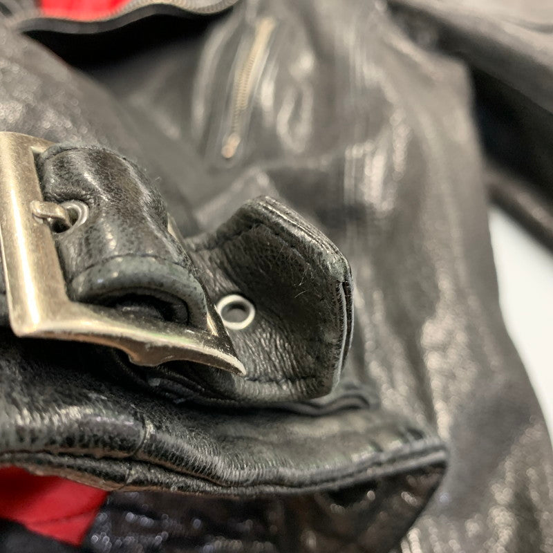 【中古品】【メンズ】 JACK ROSE ジャックローズ 290703J LEATHER DOUBLE RIDER JACKET レザー ダブル ライダース ジャケット アウター 145-261019-cs-09-izu サイズ：4 カラー：ブラック 万代Net店