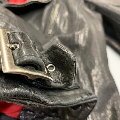 【中古品】【メンズ】 JACK ROSE ジャックローズ 290703J LEATHER DOUBLE RIDER JACKET レザー ダブル ライダース ジャケット アウター 145-261019-cs-09-izu サイズ：4 カラー：ブラック 万代Net店