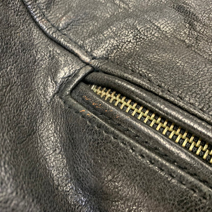 【中古品】【メンズ】 JACK ROSE ジャックローズ 290703J LEATHER DOUBLE RIDER JACKET レザー ダブル ライダース ジャケット アウター 145-261019-cs-09-izu サイズ：4 カラー：ブラック 万代Net店