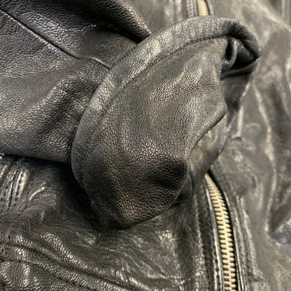 【中古品】【メンズ】 JACK ROSE ジャックローズ 290703J LEATHER DOUBLE RIDER JACKET レザー ダブル ライダース ジャケット アウター 145-261019-cs-09-izu サイズ：4 カラー：ブラック 万代Net店