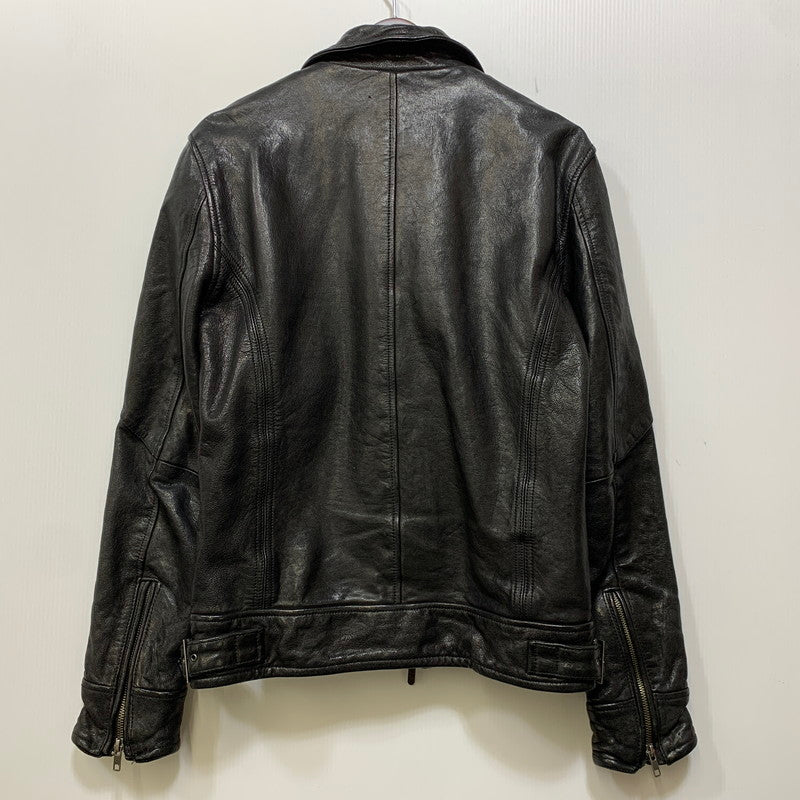 【中古品】【メンズ】 JACK ROSE ジャックローズ 290703J LEATHER DOUBLE RIDER JACKET レザー ダブル ライダース ジャケット アウター 145-261019-cs-09-izu サイズ：4 カラー：ブラック 万代Net店