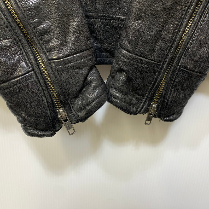 【中古品】【メンズ】 JACK ROSE ジャックローズ 290703J LEATHER DOUBLE RIDER JACKET レザー ダブル ライダース ジャケット アウター 145-261019-cs-09-izu サイズ：4 カラー：ブラック 万代Net店