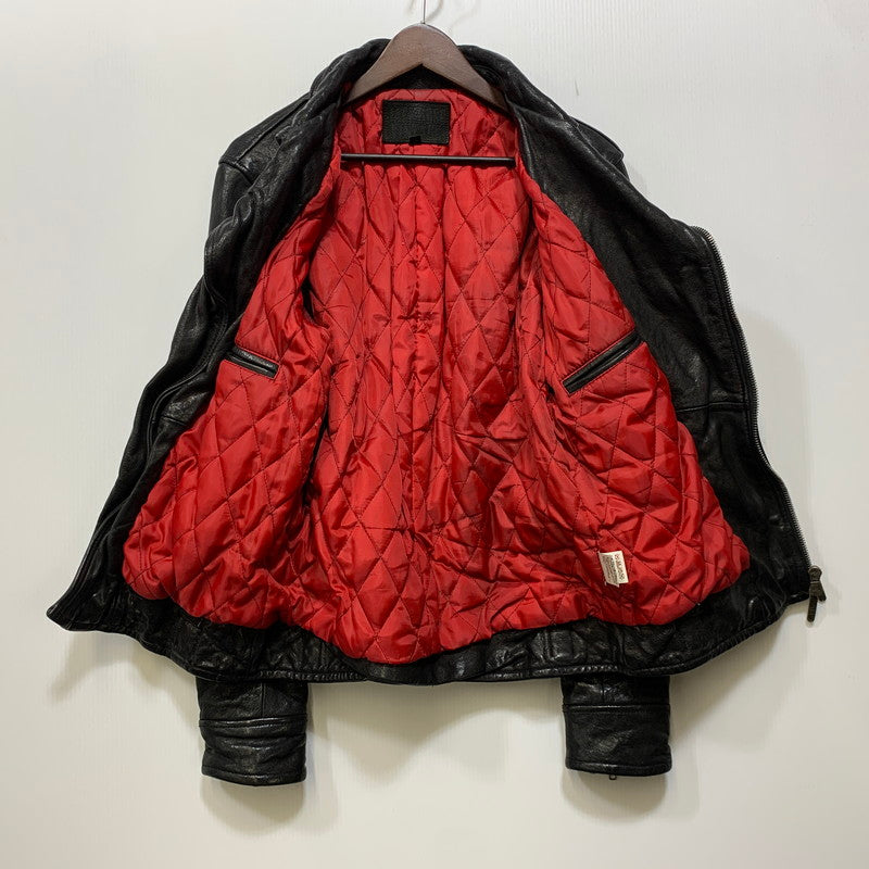 【中古品】【メンズ】 JACK ROSE ジャックローズ 290703J LEATHER DOUBLE RIDER JACKET レザー ダブル ライダース ジャケット アウター 145-261019-cs-09-izu サイズ：4 カラー：ブラック 万代Net店