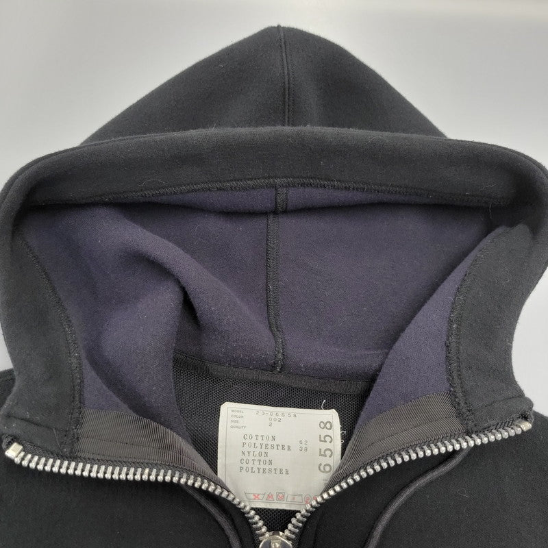 【中古品】【レディース】 SACAI サカイ 23-06558 SPONGE ZIP SWEAT HOODIE スポンジ ジップ スウェット フーディー トップス 長袖 168-261023-cs-03-izu サイズ：2 カラー：ブラック 万代Net店