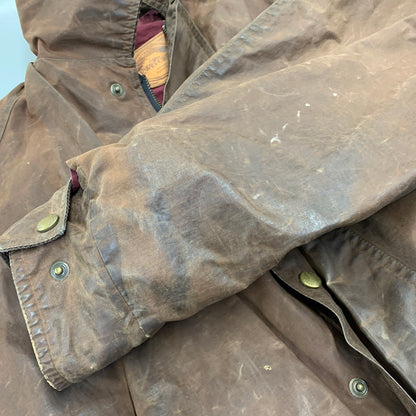 【現状渡し品】【メンズ】 LEWIS CREEK ルイス クリーク スコットランド製 WAXED JACKET ワックスド ジャケット アウター 146-261026-yn-06-izu サイズ：L カラー：ブラウン 万代Net店