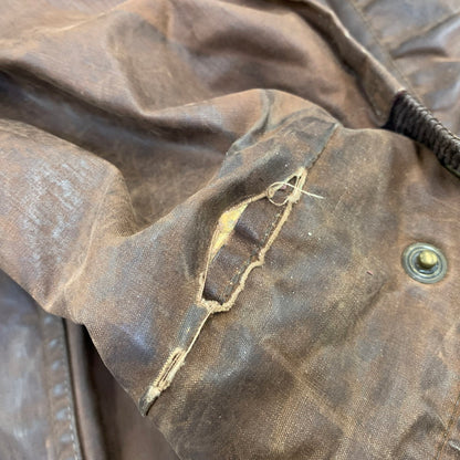 【現状渡し品】【メンズ】 LEWIS CREEK ルイス クリーク スコットランド製 WAXED JACKET ワックスド ジャケット アウター 146-261026-yn-06-izu サイズ：L カラー：ブラウン 万代Net店