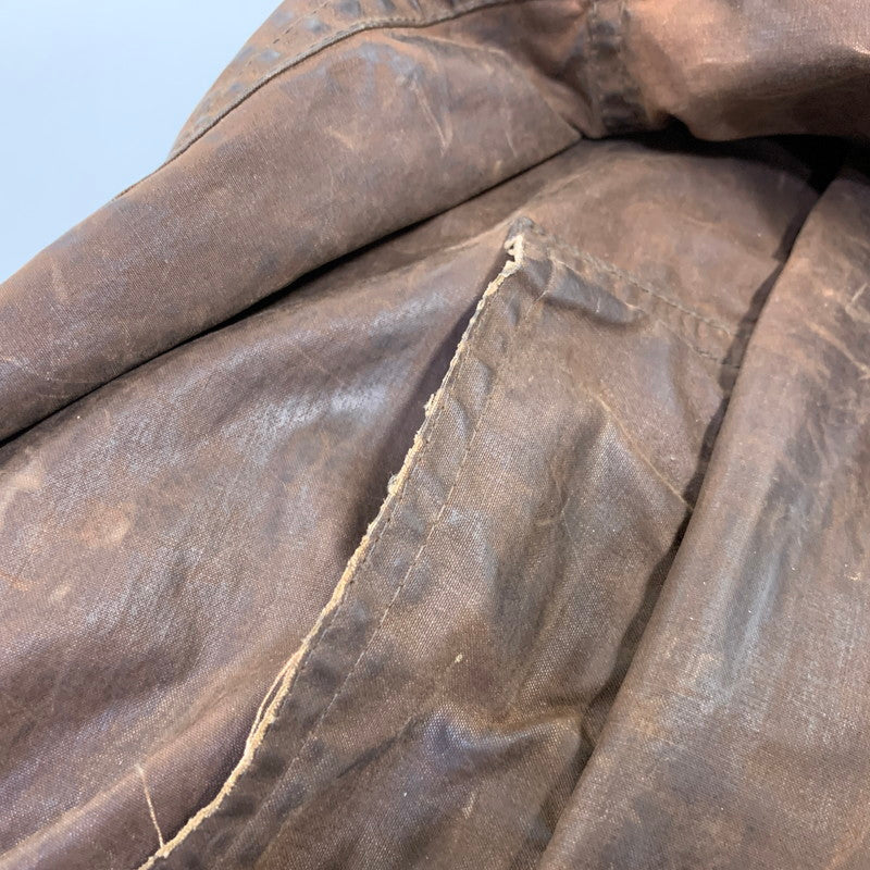 【現状渡し品】【メンズ】 LEWIS CREEK ルイス クリーク スコットランド製 WAXED JACKET ワックスド ジャケット アウター 146-261026-yn-06-izu サイズ：L カラー：ブラウン 万代Net店