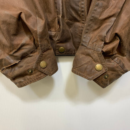 【現状渡し品】【メンズ】 LEWIS CREEK ルイス クリーク スコットランド製 WAXED JACKET ワックスド ジャケット アウター 146-261026-yn-06-izu サイズ：L カラー：ブラウン 万代Net店