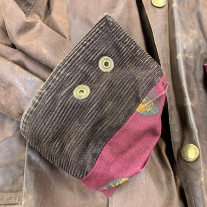 【現状渡し品】【メンズ】 LEWIS CREEK ルイス クリーク スコットランド製 WAXED JACKET ワックスド ジャケット アウター 146-261026-yn-06-izu サイズ：L カラー：ブラウン 万代Net店