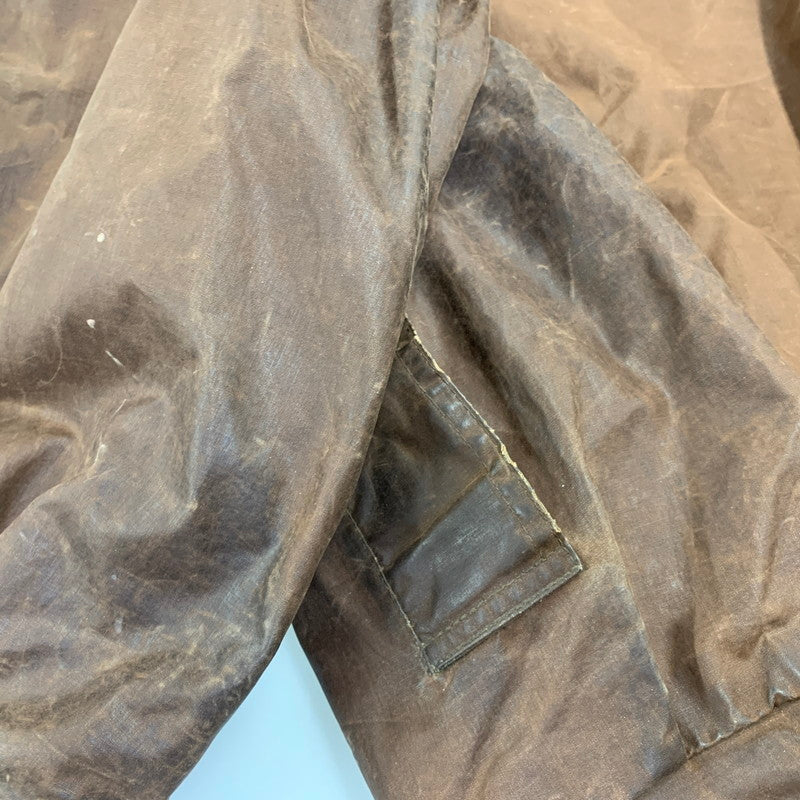 【現状渡し品】【メンズ】 LEWIS CREEK ルイス クリーク スコットランド製 WAXED JACKET ワックスド ジャケット アウター 146-261026-yn-06-izu サイズ：L カラー：ブラウン 万代Net店