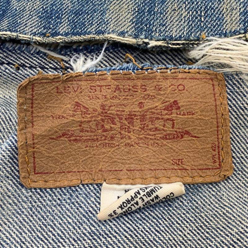 【現状渡し品】【メンズ】 LEVI'S リーバイス 70505 刻印52 USA製 3RD DENIM TRACKER JACKET デニム トラッカー ジャケット アウター 146-261024-ya-18-izu サイズ：下記参照 カラー：インディゴ 万代Net店