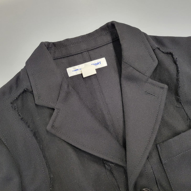 【中古品】【メンズ】 COMME DES GARCONS SHIRT コムデギャルソンシャツ 18AW WOOL JACKET ウール ジャケット アウター 140-261023-cs-02-izu サイズ：S カラー：ブラック 万代Net店