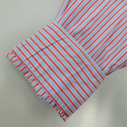 【中古品】【メンズ】 COMME DES GARCONS SHIRT コムデギャルソンシャツ フランス製 1995AW-98SS STRIPE SHIRT ストライプ シャツ トップス 長袖 140-261023-cs-01-izu サイズ：M カラー：ブルー×レッド 万代Net店