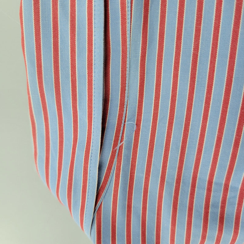 【中古品】【メンズ】 COMME DES GARCONS SHIRT コムデギャルソンシャツ フランス製 1995AW-98SS STRIPE SHIRT ストライプ シャツ トップス 長袖 140-261023-cs-01-izu サイズ：M カラー：ブルー×レッド 万代Net店