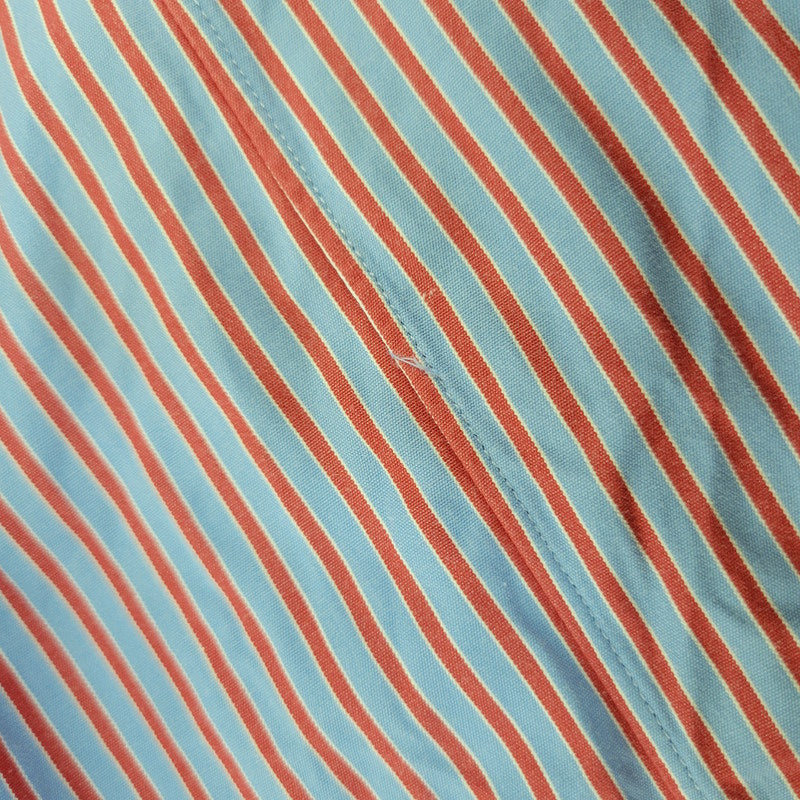 【中古品】【メンズ】 COMME DES GARCONS SHIRT コムデギャルソンシャツ フランス製 1995AW-98SS STRIPE SHIRT ストライプ シャツ トップス 長袖 140-261023-cs-01-izu サイズ：M カラー：ブルー×レッド 万代Net店