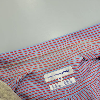 【中古品】【メンズ】 COMME DES GARCONS SHIRT コムデギャルソンシャツ フランス製 1995AW-98SS STRIPE SHIRT ストライプ シャツ トップス 長袖 140-261023-cs-01-izu サイズ：M カラー：ブルー×レッド 万代Net店