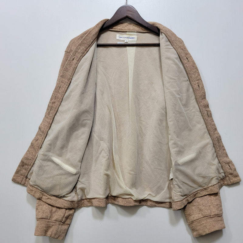 【現状渡し品】【メンズ】 COMME DES GARCONS SHIRT コムデギャルソンシャツ フランス製 1995AW-98SS MESH LINER WOOL CARDIGAN メッシュ ライナー ウール カーディガン トップス 長袖 146-261023-cs-07-izu サイズ：M カラー：ブラウン系 万代Net店