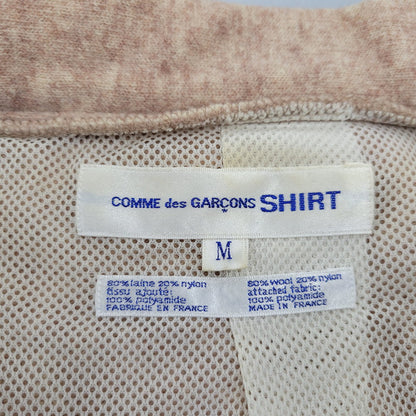 【現状渡し品】【メンズ】 COMME DES GARCONS SHIRT コムデギャルソンシャツ フランス製 1995AW-98SS MESH LINER WOOL CARDIGAN メッシュ ライナー ウール カーディガン トップス 長袖 146-261023-cs-07-izu サイズ：M カラー：ブラウン系 万代Net店