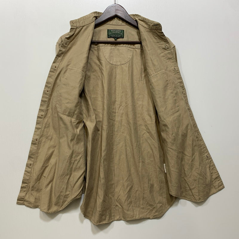 【中古品】【レディース】 POLO COUNTRY ポロ カントリー 2POCKET LS SHIRT 2ポケット ロングスリーブ シャツ トップス 長袖 168-261030-cs-10-izu サイズ：7 カラー：ベージュ 万代Net店