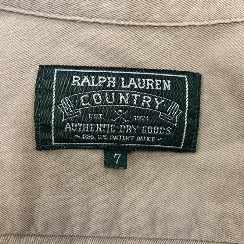 【中古品】【レディース】 POLO COUNTRY ポロ カントリー 2POCKET LS SHIRT 2ポケット ロングスリーブ シャツ トップス 長袖 168-261030-cs-10-izu サイズ：7 カラー：ベージュ 万代Net店