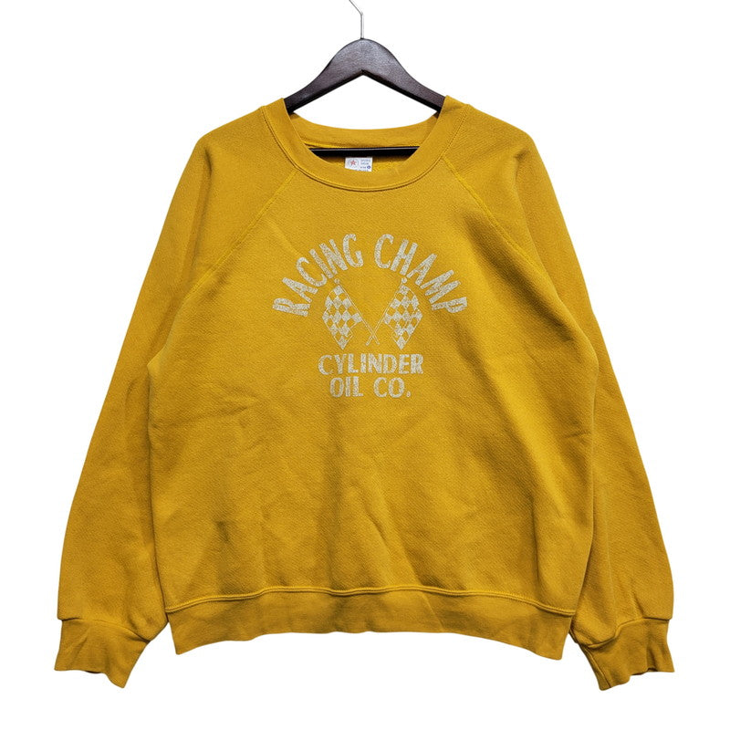 【中古品】【メンズ】 EDWIN エドウィン USA製 80～90’S RAGLANSLEEVE SWEATSHIRT ラグランスリーブ スウェットシャツ トップス 長袖 146-261029-ya-01-izu サイズ：L カラー：イエロー 万代Net店