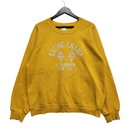 【中古品】【メンズ】 EDWIN エドウィン USA製 80～90’S RAGLANSLEEVE SWEATSHIRT ラグランスリーブ スウェットシャツ トップス 長袖 146-261029-ya-01-izu サイズ：L カラー：イエロー 万代Net店