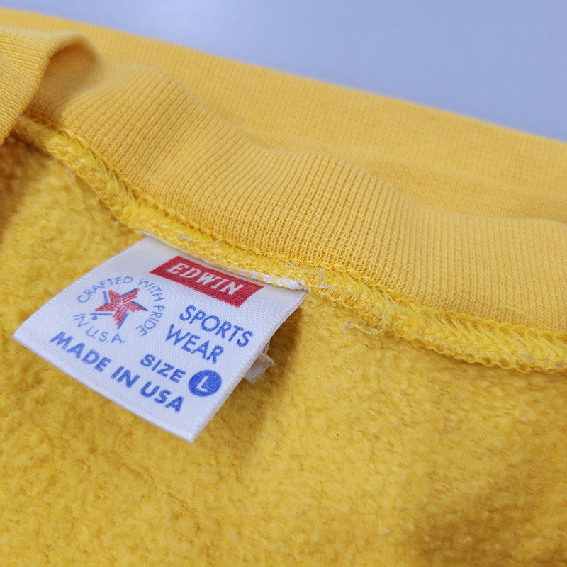 【中古品】【メンズ】 EDWIN エドウィン USA製 80～90’S RAGLANSLEEVE SWEATSHIRT ラグランスリーブ スウェットシャツ トップス 長袖 146-261029-ya-01-izu サイズ：L カラー：イエロー 万代Net店
