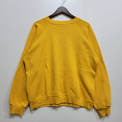 【中古品】【メンズ】 EDWIN エドウィン USA製 80～90’S RAGLANSLEEVE SWEATSHIRT ラグランスリーブ スウェットシャツ トップス 長袖 146-261029-ya-01-izu サイズ：L カラー：イエロー 万代Net店