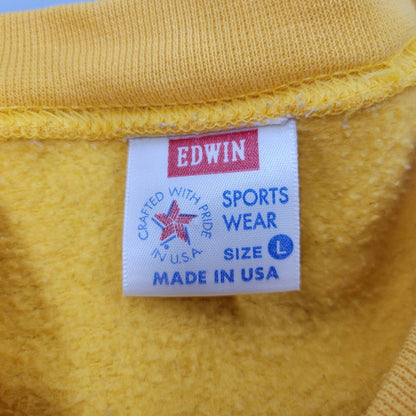 【中古品】【メンズ】 EDWIN エドウィン USA製 80～90’S RAGLANSLEEVE SWEATSHIRT ラグランスリーブ スウェットシャツ トップス 長袖 146-261029-ya-01-izu サイズ：L カラー：イエロー 万代Net店