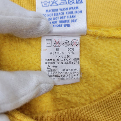 【中古品】【メンズ】 EDWIN エドウィン USA製 80～90’S RAGLANSLEEVE SWEATSHIRT ラグランスリーブ スウェットシャツ トップス 長袖 146-261029-ya-01-izu サイズ：L カラー：イエロー 万代Net店