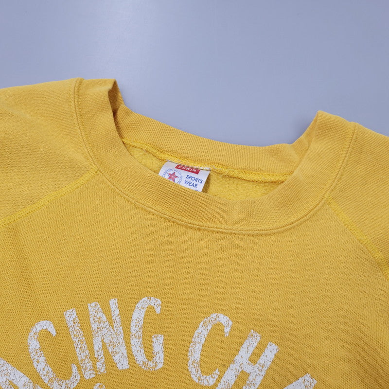【中古品】【メンズ】 EDWIN エドウィン USA製 80～90’S RAGLANSLEEVE SWEATSHIRT ラグランスリーブ スウェットシャツ トップス 長袖 146-261029-ya-01-izu サイズ：L カラー：イエロー 万代Net店