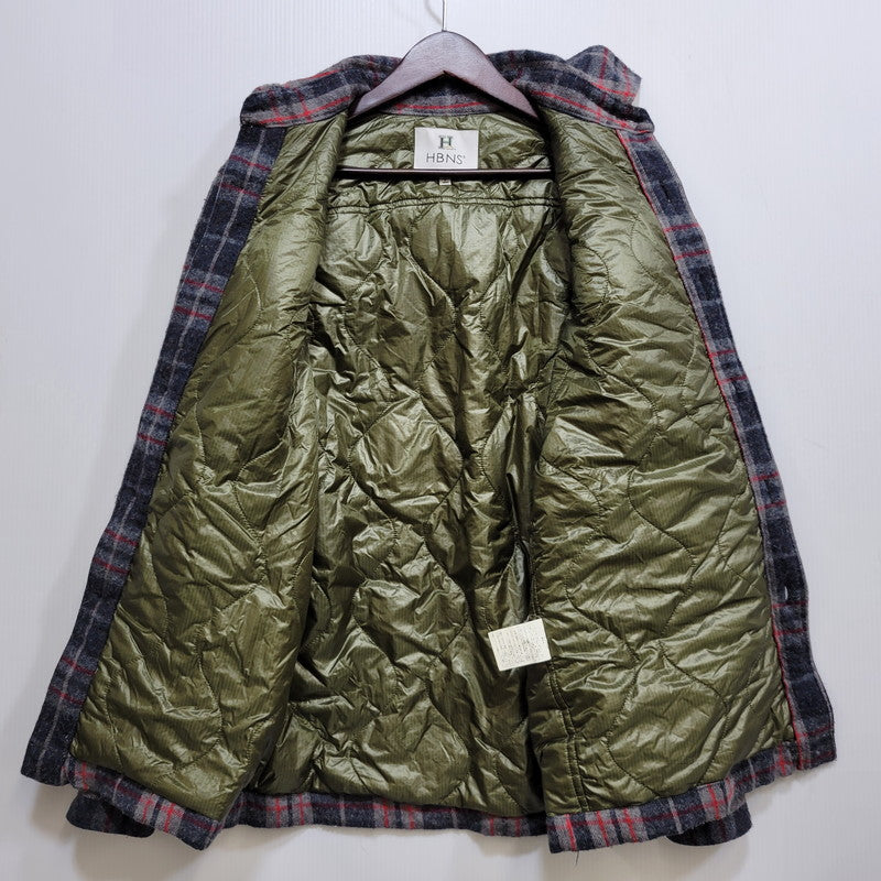 【中古品】【メンズ】 HBNS ハバノス TCF限定 WOOL SHIRT JACKET ウール シャツ ジャケット アウター 142-261029-ya-02-izu サイズ：M カラー：グレー系 万代Net店