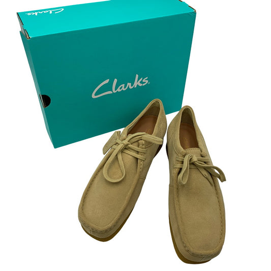 【中古美品】【メンズ】 CLARKS クラークス WALLABEE EVO WP ワラビー シューズ 靴 164-261021-kh-15-izu サイズ：UK9 カラー：ベージュ 万代Net店