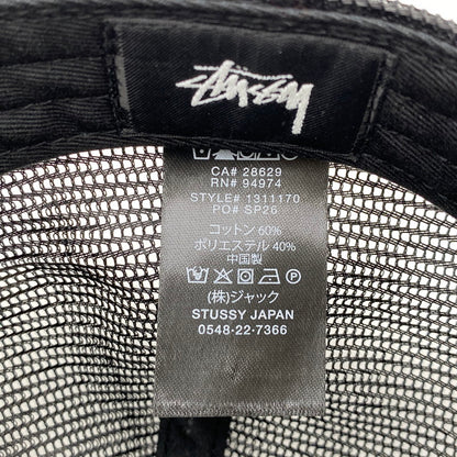 【中古品】【メンズ/レディース】 STUSSY ステューシー 1311170 TRUCKER S CROWN SNAPBACK トラッカー エスクラウン スナップバック キャップ 帽子 185-261024-ms-17-izu サイズ：F カラー：ブラック 万代Net店
