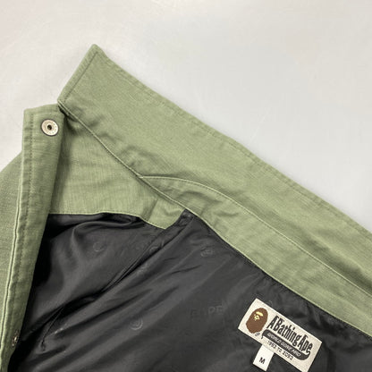 【中古品】【メンズ】 A BATHING APE アベイシングエイプ×UNION 001LJJ731906C WASHED COACH JACKET ウォッシュド コーチ ジャケット アウター 142-261027-yn-08-izu サイズ：M カラー：オリーブ 万代Net店