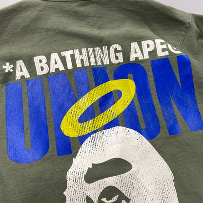 【中古品】【メンズ】 A BATHING APE アベイシングエイプ×UNION 001LJJ731906C WASHED COACH JACKET ウォッシュド コーチ ジャケット アウター 142-261027-yn-08-izu サイズ：M カラー：オリーブ 万代Net店