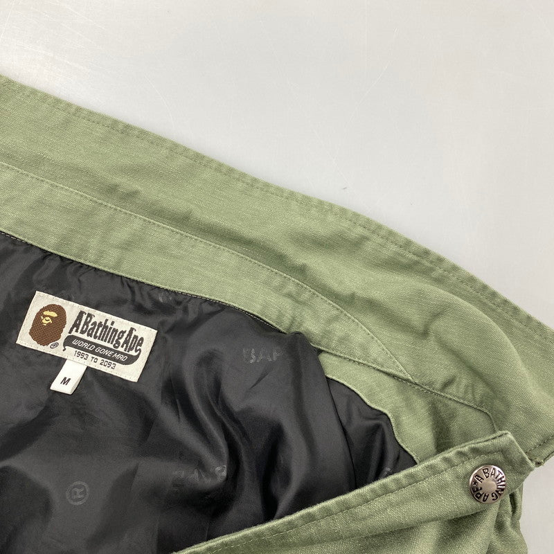 【中古品】【メンズ】 A BATHING APE アベイシングエイプ×UNION 001LJJ731906C WASHED COACH JACKET ウォッシュド コーチ ジャケット アウター 142-261027-yn-08-izu サイズ：M カラー：オリーブ 万代Net店