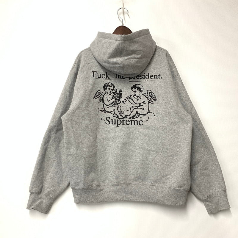 【中古品】【メンズ】 SUPREME シュプリーム 25AW PRESIDENT HOODED SWEATSHIRT プレジデント フーデッド スウェットシャツ トップス 長袖 149-261027-ya-07-izu サイズ：L カラー：グレー 万代Net店