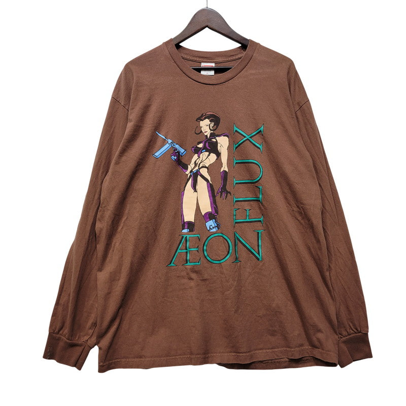 【中古品】【メンズ】 SUPREME シュプリーム 22SS AEON FLUX LS TEE イーオン フラックス ロングスリーブ Tシャツ トップス 長袖 149-261023-cs-10-izu サイズ：XL カラー：ブラウン 万代Net店