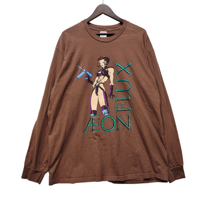 【中古品】【メンズ】 SUPREME シュプリーム 22SS AEON FLUX LS TEE イーオン フラックス ロングスリーブ Tシャツ トップス 長袖 149-261023-cs-10-izu サイズ：XL カラー：ブラウン 万代Net店