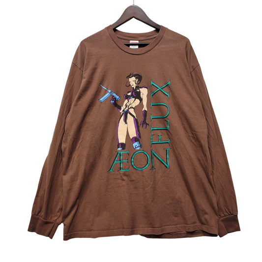 【中古品】【メンズ】 SUPREME シュプリーム 22SS AEON FLUX LS TEE イーオン フラックス ロングスリーブ Tシャツ トップス 長袖 149-261023-cs-10-izu サイズ：XL カラー：ブラウン 万代Net店