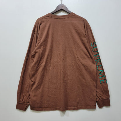 【中古品】【メンズ】 SUPREME シュプリーム 22SS AEON FLUX LS TEE イーオン フラックス ロングスリーブ Tシャツ トップス 長袖 149-261023-cs-10-izu サイズ：XL カラー：ブラウン 万代Net店