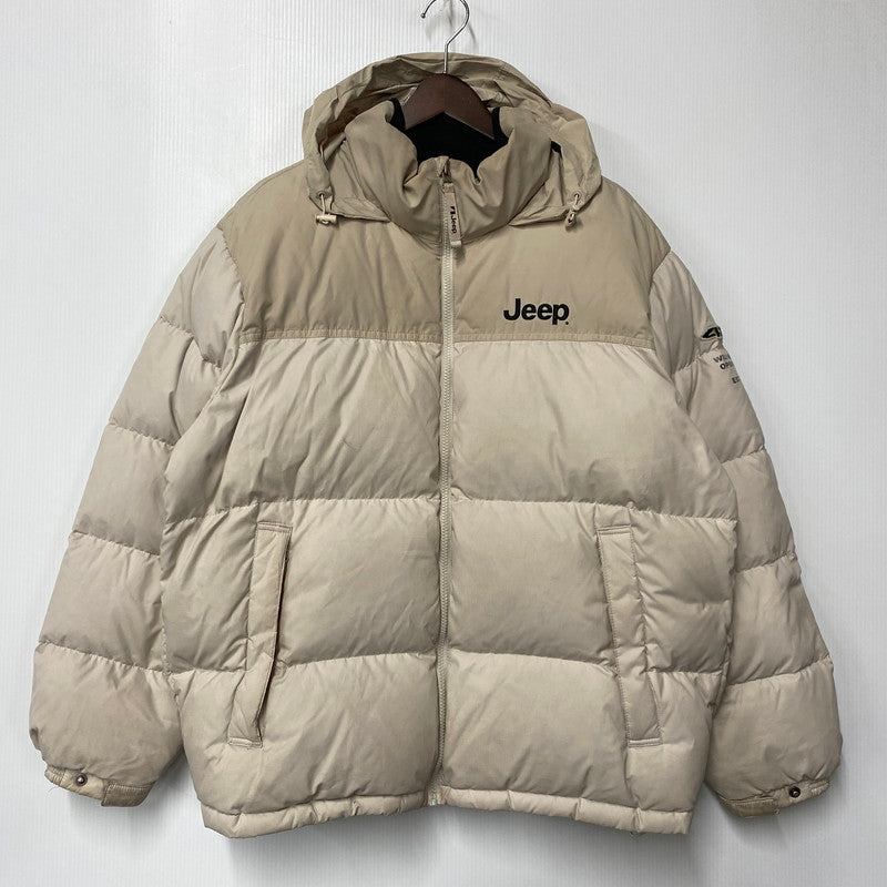 【中古品】【メンズ】 JEEP ジープ 4XE DOWN JACKET ダウン ジャケット アウター 146-261022-kh-09-izu サイズ：XL(105) カラー：ベージュ 万代Net店